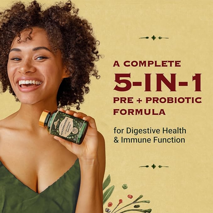 Akkermansia Muciniphila Probiotics and Prebiotics - GLP 1 Booster w/Lactobacillus Salivarius | Fiber Supplement Gut Health & Digestive Health | Women Probiotic Akkermansia Light