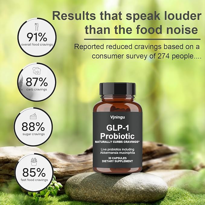 GLP-1 Probiotic - 500M AFU Multi-Strain Probiotic + Prebiotic, Naturally Support GLP-1 Production, Delayed Release, Third-Party Tested, for Men & Women-30 Capsules (1pc)