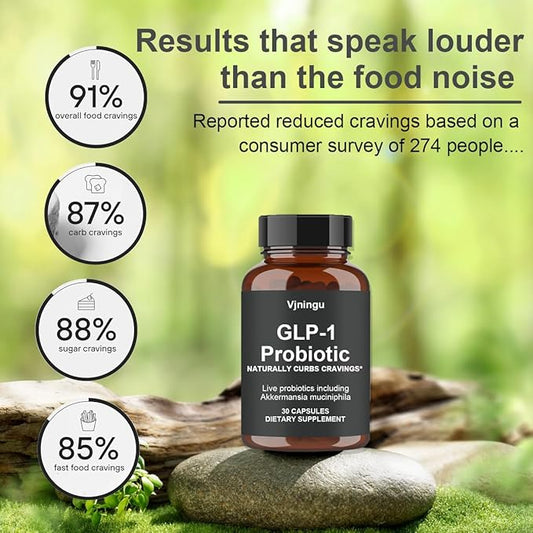 GLP-1 Probiotic - 500M AFU Multi-Strain Probiotic + Prebiotic, Naturally Support GLP-1 Production, Delayed Release, Third-Party Tested, for Men & Women-30 Capsules (1pc)