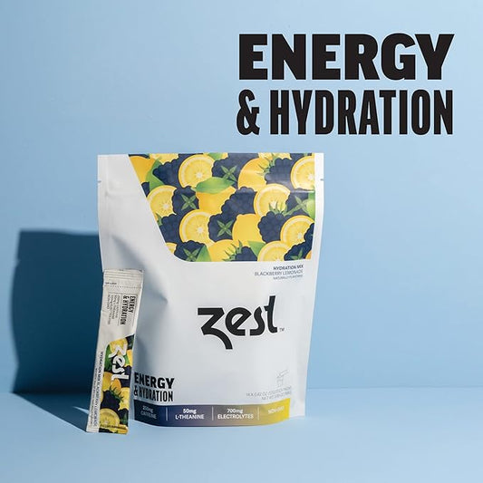 Zest Hydration Electrolyte Powder - Variety Pack - Mix w/Water - 28 Travel Packets - Low Sugar Supplement - Recovery, Energy, & Focus Drink - IV Pillars of Liquid Rehydration incl Salt & Potassium