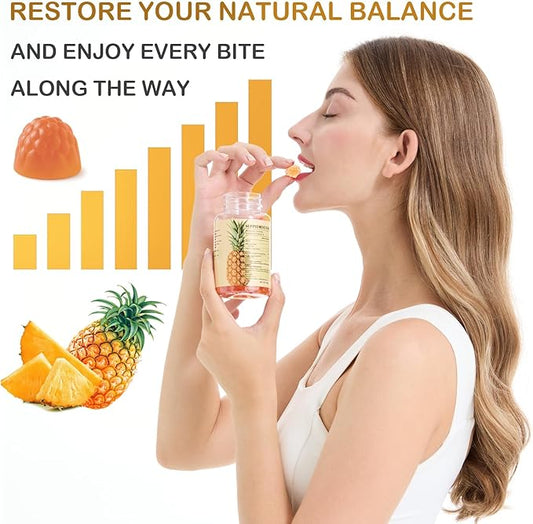 MATOP Premium Feminine Balance Gummies for Women - pH Balance Vaginal Probiotic Hawaiian Pineapple Gummy Vegan Gluten-Free Wellness 90 Gummies - 30 Servings