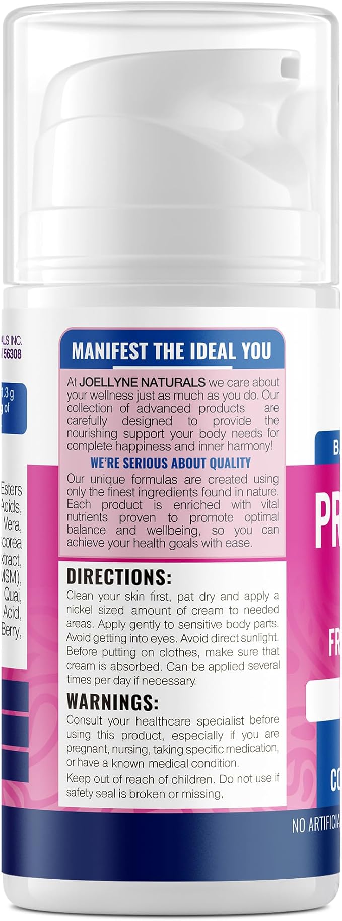 Joellyne Naturals Wild Yam & Dong Quai Cream 3000 mg, 3.4 oz