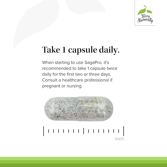 Terry Naturally SagaPro Bladder - Bladder Support Supplement - Dietary Supplement with Angelica Leaf Extract - Vegan Capsules to Aid Urinary Tract Function & Health - 60 Capsules