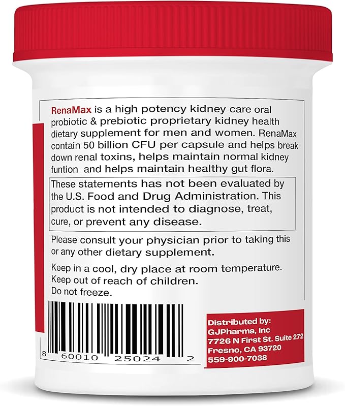 Capsule Kidney Restores & Kidney Care Supplement - Probiotic & Prebiotic Supplement to Support Normal Kidney Function - 50 Billion CFU per Capsule - Made in U.S.A (90 Caps (1 Pack))