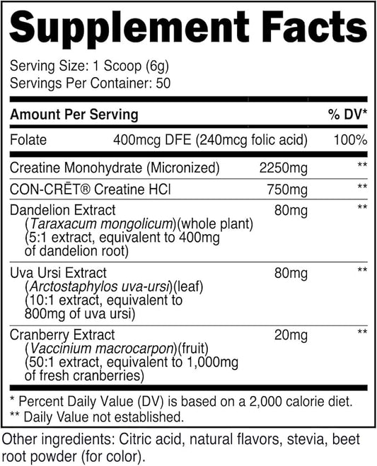 Nutricost Creatine Monohydrate Powder for Women, Micronized, Strawberry Lemonade, 50 Servings - Vegetarian, Non-GMO, Gluten Free