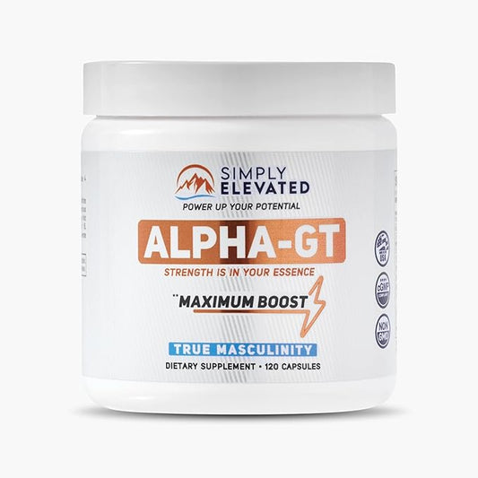 Simply Elevated Alpha-GT Natural Test Booster Supplement, Fuel Your Ambition with This Anabolic 14-1 Supplement w Ashwagandaha, Tongkat Ali, Tribulus Terrestris, Unlock Your True Masculinity.