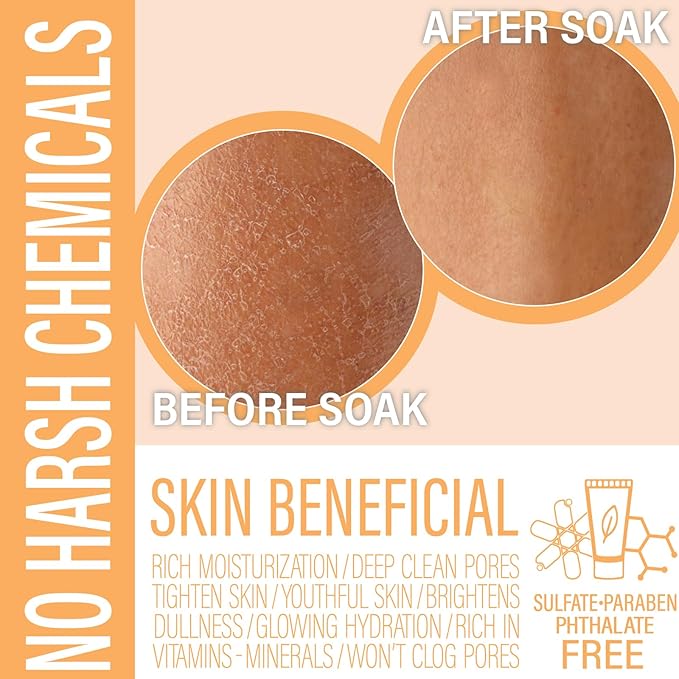 Vegan Milk Bath Soak Made with Moisturizing Coconut Milk Powder & Sweet Almond Oil for a Bath Bomb Dust Soothing Fizz & Relaxing Soak, 8 oz. (Orange Creamsicle)