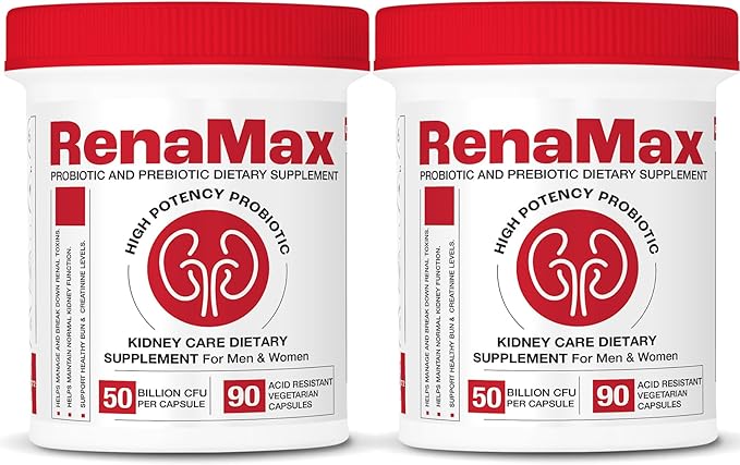 Capsule Kidney Restores & Kidney Care Supplement - Probiotic & Prebiotic Supplement to Support Normal Kidney Function - 50 Billion CFU per Capsule - Made in U.S.A (180 Caps (2 Pack))