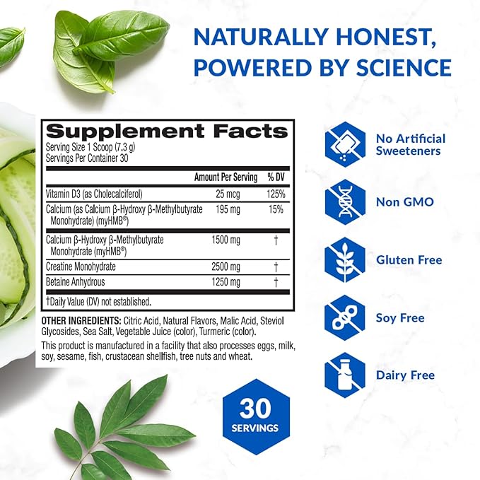 BioTrust Ageless Muscle Builder - Creatine HMB Powder with Vitamin D3 & Betaine - Build & Preserve Naturally Declining Muscle Mass & Strength - Citrus Splash, 30 Servings