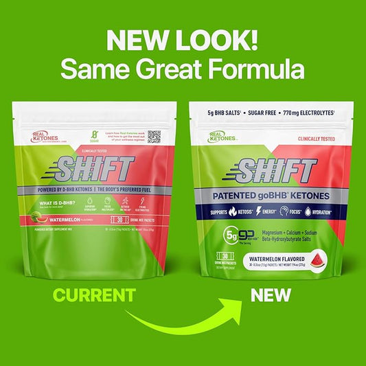 Real Ketones BHB Exogenous Ketones Drink Mix Packets Keto Electrolytes Powder Packets No Sugar with 4 Main Fasting Electrolytes Plus Hydrating Patented Keto BHB - 30 Count Watermelon