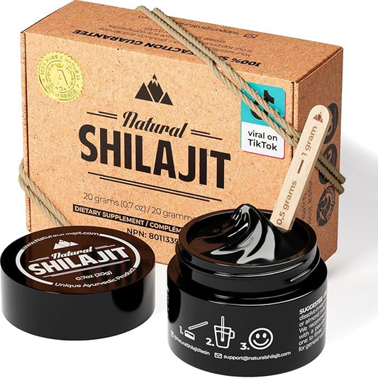 NATURAL SHILAJIT Resin - Pure Shilajit for Men & Women with Fulvic Acid & Trace Minerals, Plant Based Nutrients for Energy, Immune Support & Vitality Resin
