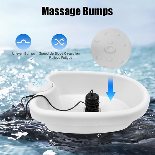 24W 110V Ionic Foot Bath Detox Machine, Portable Detox Foot SPA System Ionic Cleanse Detox Foot Bath Spa Machine for Home, Foot Detox Machine SPA Negative Hydrogen System w/Foot Basin