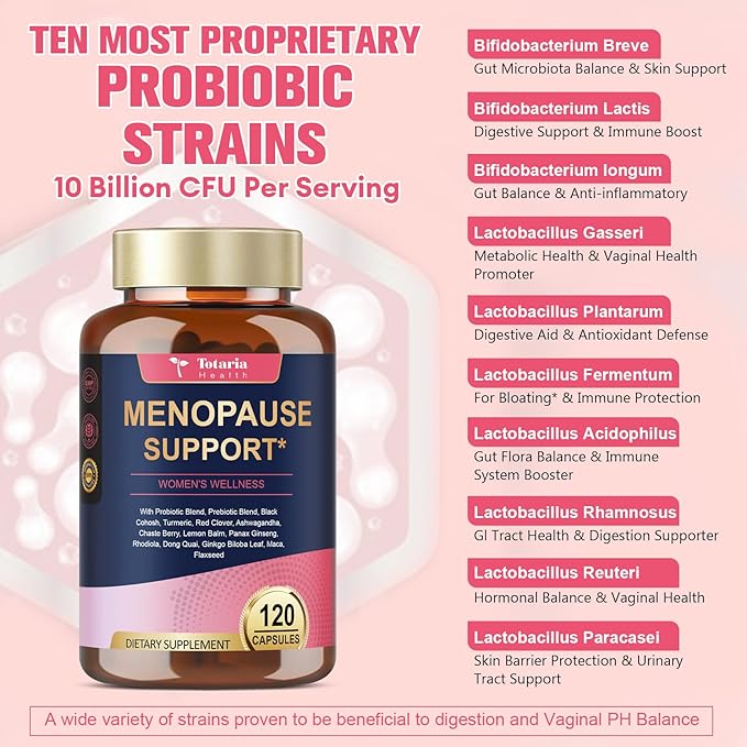 2 Packs, Complete Menopause Supplements for Women, 40-in-1 Hormone Balance for Women Night Sweats Relief*, Hot Flashes, w/Black Cohosh, Probiotics, DIM, Vitex, Dong Quai, Red Clover