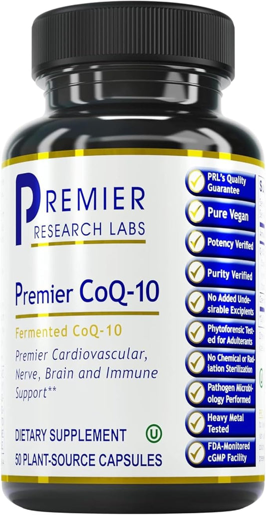 Premier Research Labs CoQ10 - Coenzyme Q10, Co Q 10 Supplement, 100mg Capsules, Ubiquinol Co Enzyme Q-10 with Red Algae & MCT Oil - 60 Vegetarian Capsules