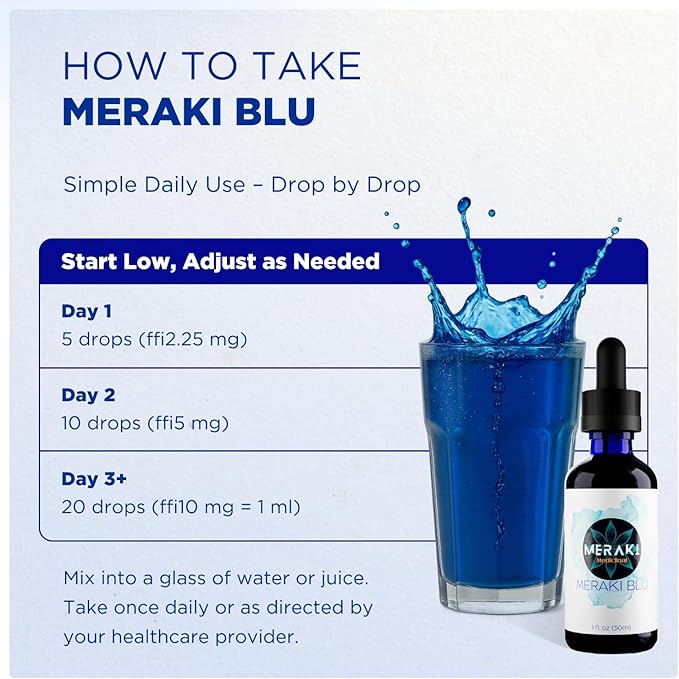 Meraki Methylene Blue – Pharmaceutical Grade Cognitive and Cellular Support – Third-Party Verified Brain Health Dietary Supplement for Humans – 30ml Dropper Bottle