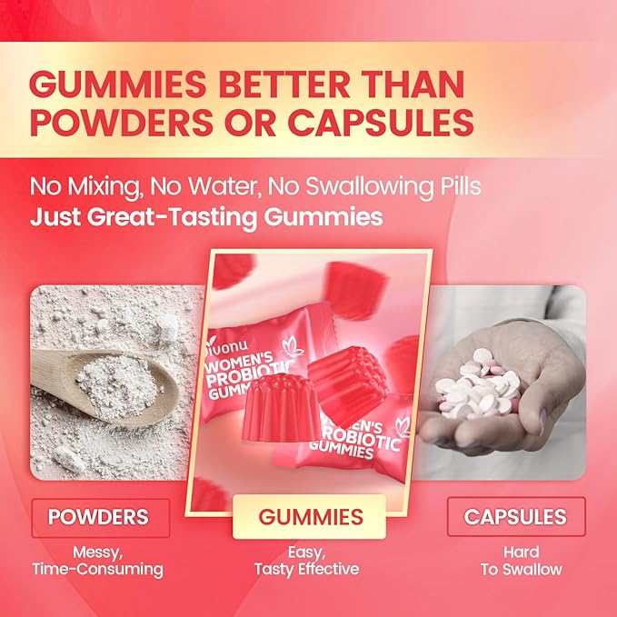 Vaginal Probiotics for Women, Feminine Balance pH Gummies for Healthy Odor, Yeast Balance & Flora + Vitamin C for Immune Support -Cranberry