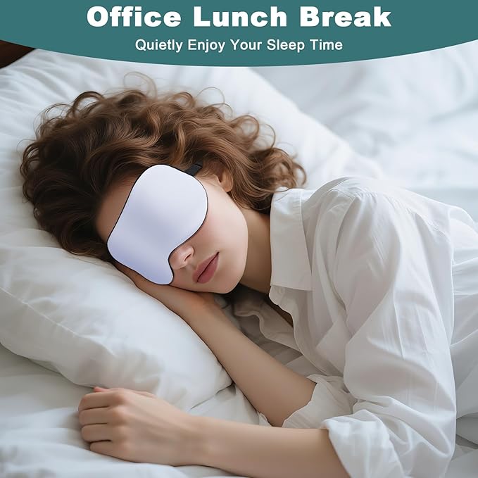 Sleep Mask, Real Natural Pure Silk Eye Masks with Adjustable Strap for Sleeping, Mulberry Silk Eye Sleep Shade Cover, Block Light Reduces Puffy Eyes Traveling Gifts