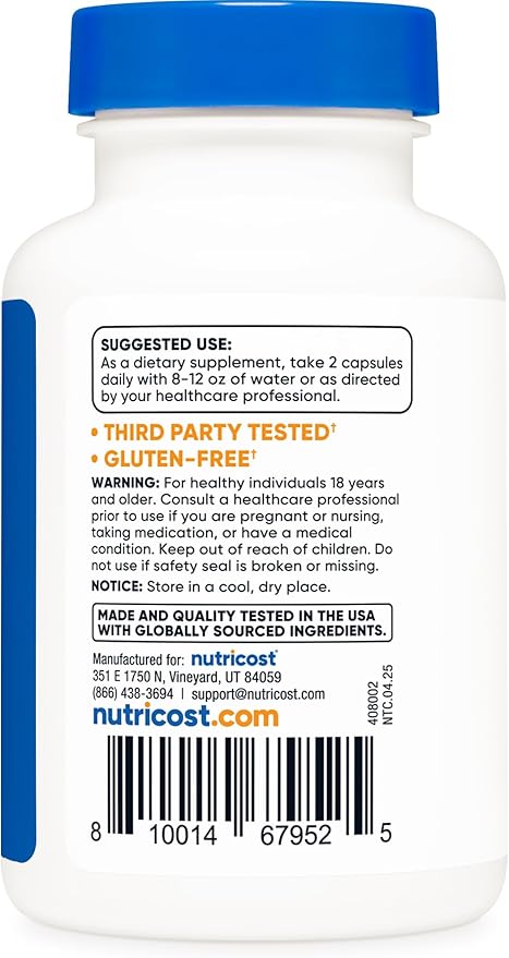 Nutricost Tongkat Ali 1,000mg, 60 Caps (2 Bottles) - 30 Servings Per Bottle, Veggie Caps, Non-GMO, Gluten Free