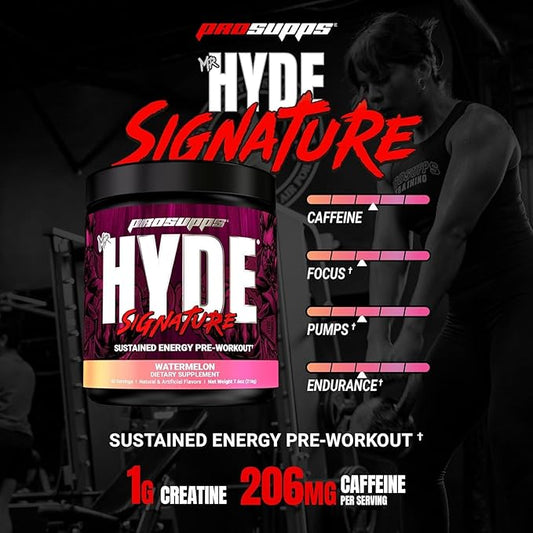 PROSUPPS Mr. Hyde Signature Pre Workout Powder with Creatine, Beta Alanine & Caffeine - Performance, Energy & Endurance - Clean Fitness & Gym Supplements for Men & Women (Watermelon, 30 Servings)