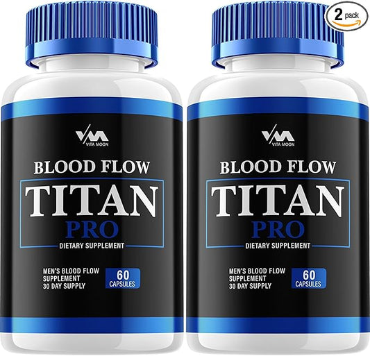 (2 Pack) Titan Pro Advanced Formula Pills, TitanPro Support Supplement, Overall Wellness, Maximum Strength (120 Capsules)
