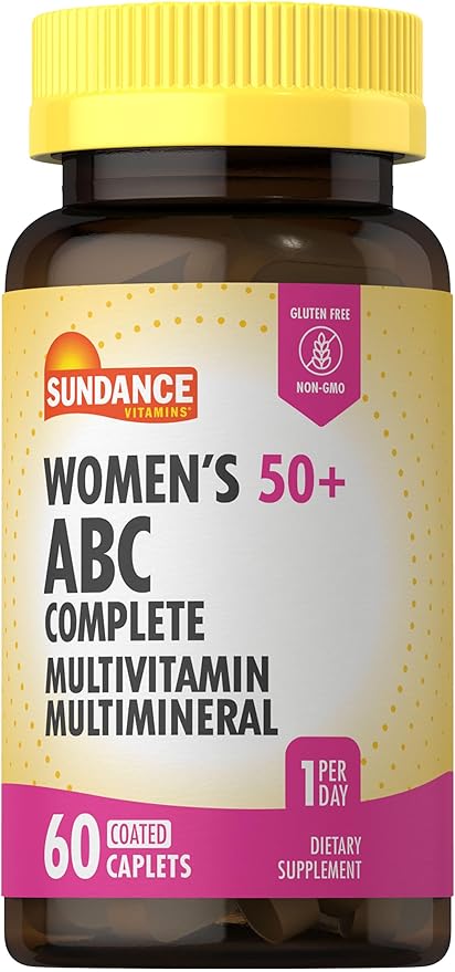 Sundance Women's 50+ ABC Complete Multivitamin | 60 Caplets | with Multimineral Formula | Non-GMO and Gluten Free Supplement