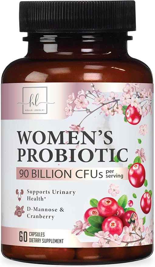 Probiotics for Women Supplement with Cranberry - 16 Premium Strains for PH Balance, Digestive Health, Vaginal & Immune Support, 90 Billion CFU, Women's Probiotic, UT, & Feminine Health - 60 Capsules
