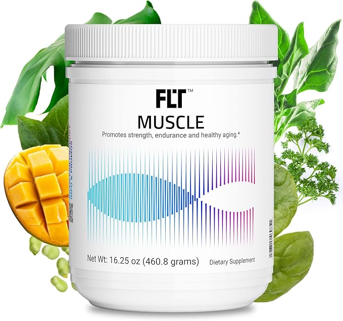 FLT Muscle Supplement for Muscle Strength & Recovery with Clinically Proven Ingredients: Plant-Based Peptides, Creatine, L-Glutamine, Magnesium, Zinc & Electrolytes – 30 Servings | Vegan Formula