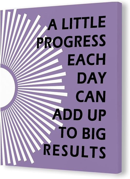 Pugwak Positive Affirmations Wall Decor Canvas Prints - Motivational Framed Canvas Sun Inspirational Taro Purple Wall Art Painting Artwork for Therapy Office Nursery Bedroom Decor Prints 11×14 Inch