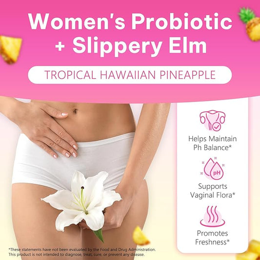 Vaginal Probiotics Gummies for Women 60 Count - Natural Feminine Vaginal Health Supplement for pH Balance, Odor Control, Yeast Balance, Flora & Immune Support - Vegan, Gluten-Free - Tasty Pineapple