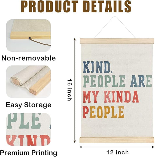 Nrleey Teacher Poster Hanger Frame - Classroom Positive Motivational Wall Art with Wooden Frames, Teacher Team Office Home Deocr, Teacher Gifts, 12x16 Inch