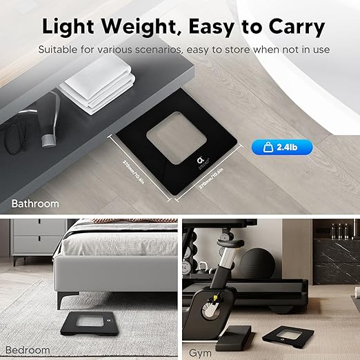 arboleaf Scale for Body Weight, High-Precision Digital Weight Scale, Accurate Measurements, LED Display, Sleek and Durable Design, Lightweight, Ideal for Home Use, 396lb