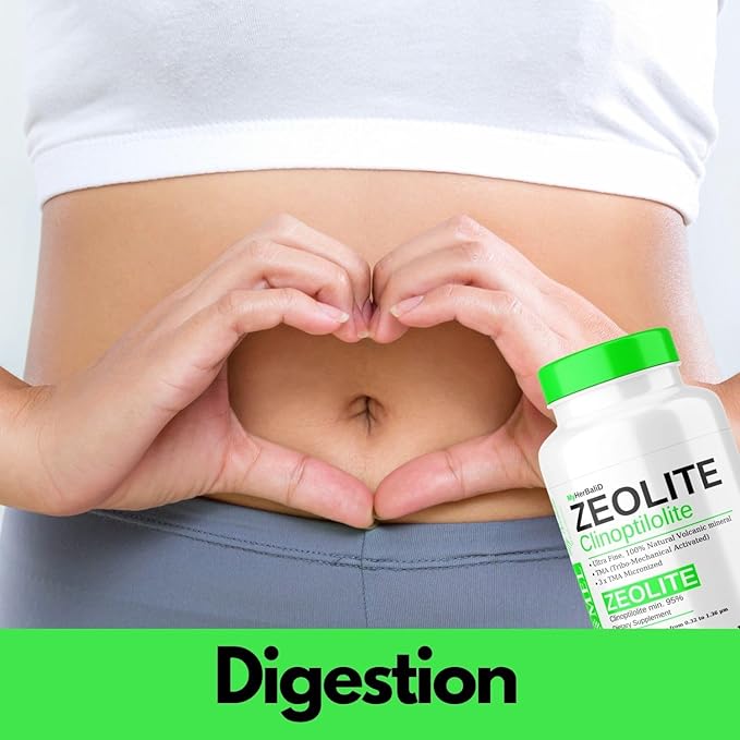 aromel Zeolite Powder 120 Capsules | Detox | Clinoptilolite 95% | 3X Activated | Natural Mineral Dust Less-Than 1 µm