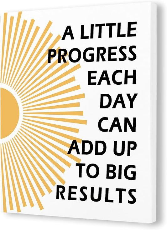 Pugwak Positive Affirmations Wall Decor Canvas Prints - Motivational Framed Canvas Sun Inspirational Wall Art Painting Artwork for Therapy Office Nursery Bedroom Decor Prints 11×14 Inch
