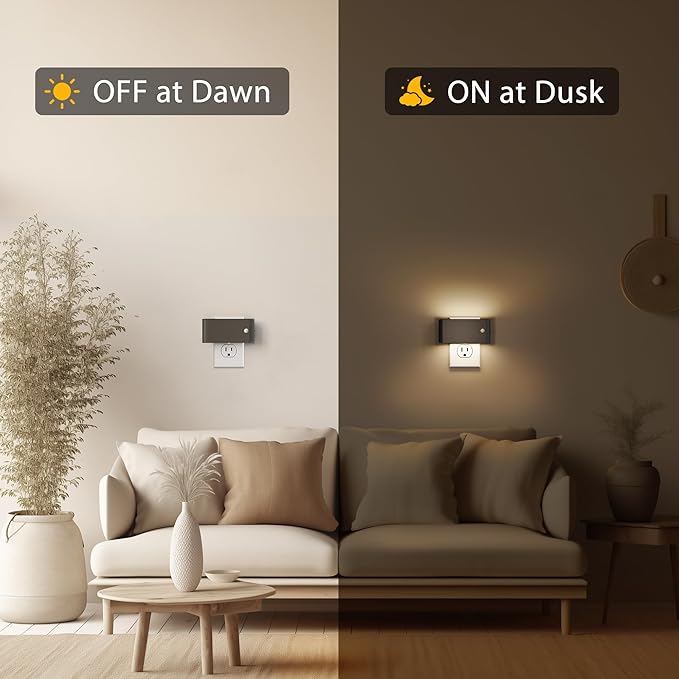 Briignite Motion Sensor Night Light, 2 Pack Motion Activation Night Lights Plug into Wall, Auto On Off, 0-100LM Dimmable Night Light Plug in, 3000K Warm White LED Nightlight for Kids Bedroom Hallway