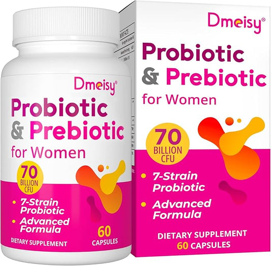 Vaginal Probiotics, 70 Billion CFU Probiotics for Women, 13-in-1 Womens Probiotic & Organic Prebiotics for Vaginal, Urinary, pH Balance, Immune, Gut & Digestive, Bloating Health - 2 Months Supply