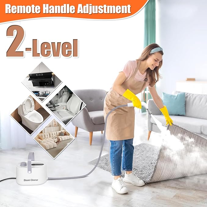 10 in 1 Multi-function Steam Cleaner for Home, Portable Handheld Steamer for Cleaning, 1200W High Pressure Steam Cleaner for Car/Kitchen/Upholstery/Glass/Tiles/Fabric, Blue