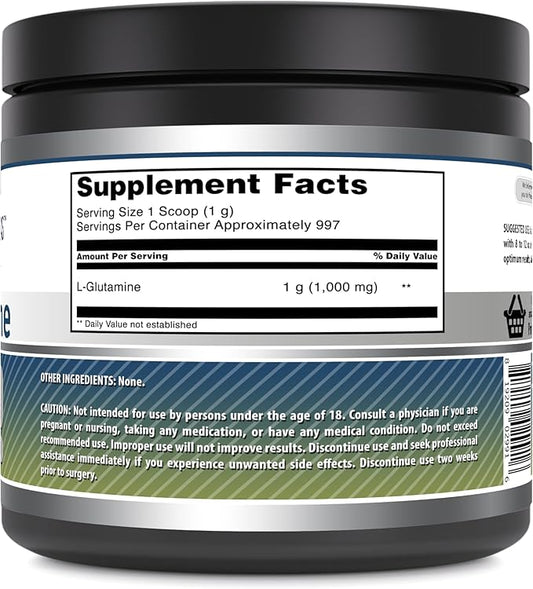 Amazing Formulas L-Glutamine Powder | Amino Acid Supplement | Non-GMO | Gluten Free | Made in USA (Unflavored | 2.2 Lb)