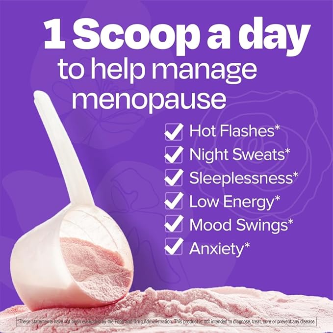 Cystex Menopause Support Powder – Daily Relief for Hot Flashes, Night Sweats & Mood Swings – Clinically Studied Ingredients – Electrolyte-Enhanced, Berry Flavor, (15 Servings)