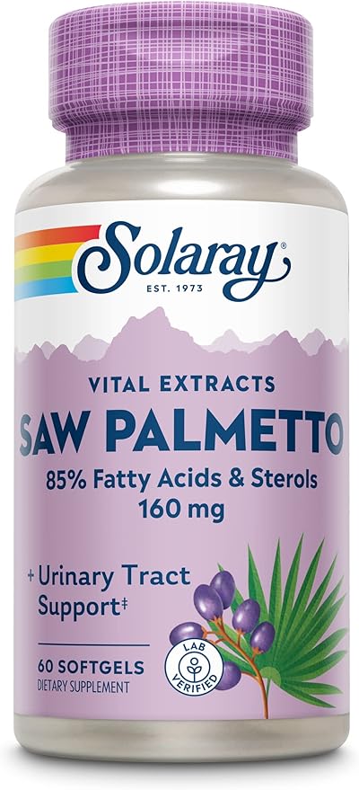Solaray Saw Palmetto 160mg | American Saw Palm | 60 Pearls