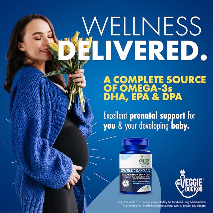 Vegan Omega 3 Supplement – Algae Omega 3 with DHA EPA DPA – Vegan Capsules from Algal – Fish Oil Alternative – Plant-Based Algae Oil Formula – Non-GMO, Carrageenan-Free, High Strength