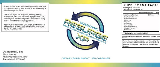 Scientific Resurge Advanced Deep Sleep #1 Sleeping Melatonin Aid Formula 120 Capsules