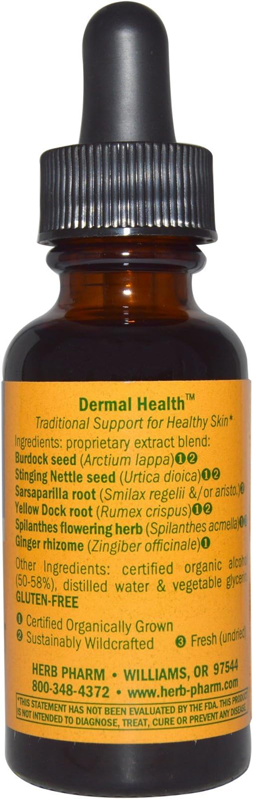 Herb Pharm Skin Health Liquid Herbal Formula for Healthy Skin, 1 Fl Oz