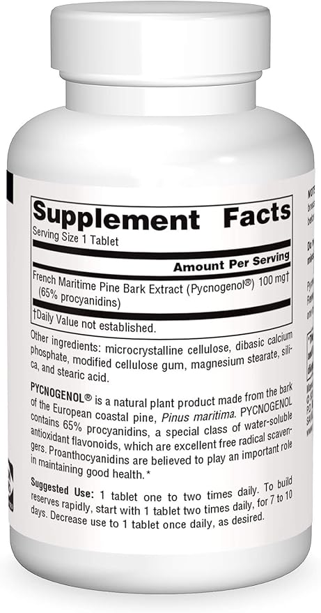 Source Naturals Pycnogenol, Proanthocyanidin Complex, 100 mg - 120 Tablets