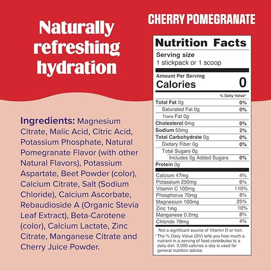 Ultima Replenisher Daily Electrolyte Powder Drink Mix – Sugar Free – Cherry Pomegranate, 90 Servings – Hydration Powder with 6 Electrolytes & Minerals – Keto Friendly, Vegan, Non-GMO