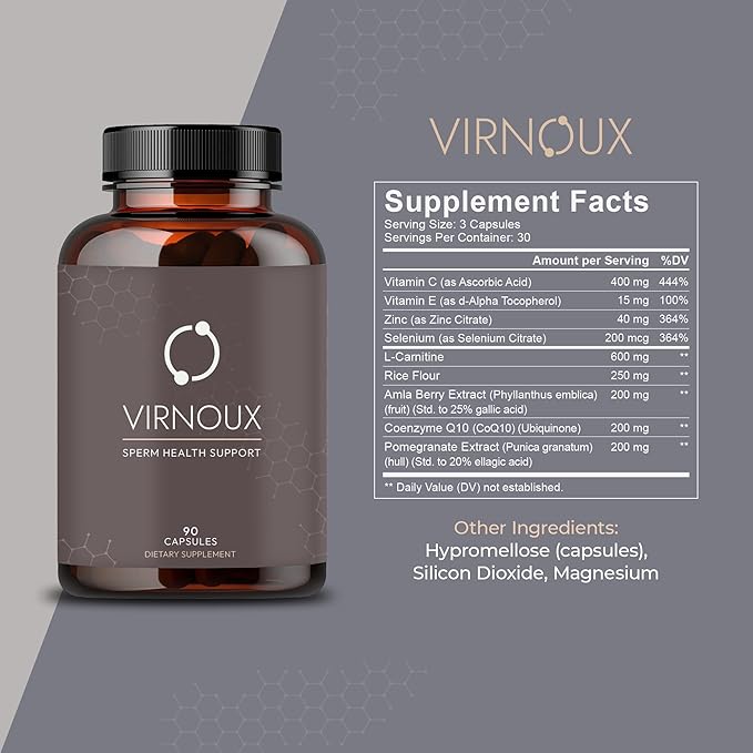 Male Fertility Supplement | Made by Doctors | Prenatal Vitamins for Men | Improve Sperm Health and Boost Sperm Count | for Semen Volume | Support Natural Conception and Pregnancy | 90 Capsules