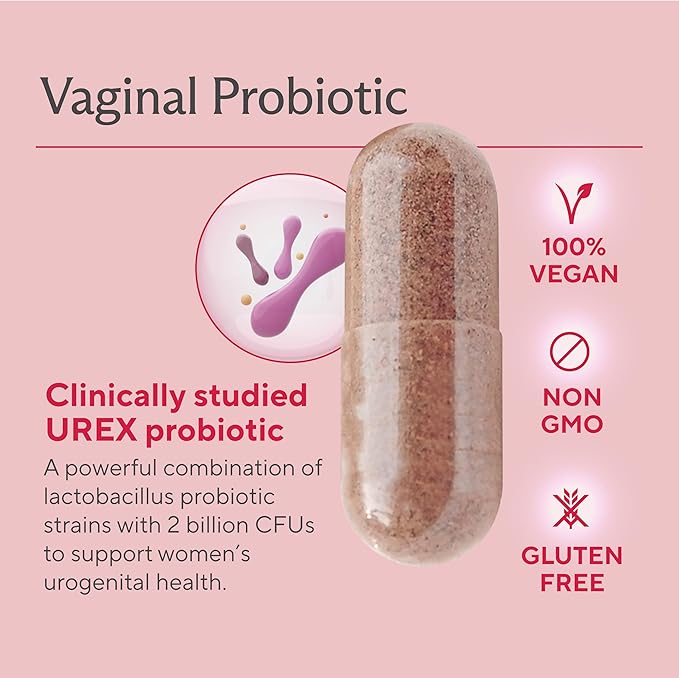 Premium Vaginal Probiotics for Women – Clinically Studied Lactobacillus Vaginal Probiotic with Prebiotic & Cranberry to Balance PH, Reduce Odor, Urinary Tract Support & Feminine Health – 60 Capsules
