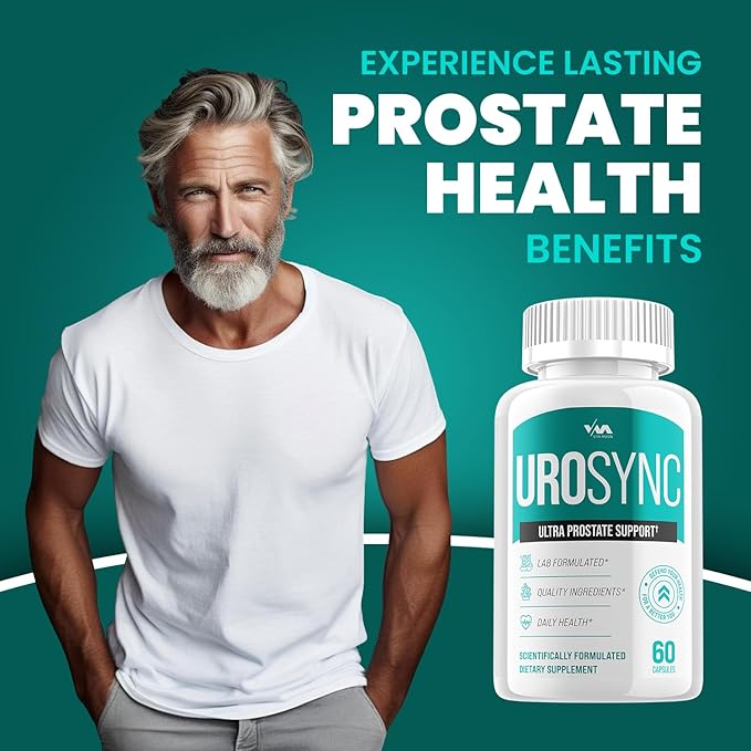 (1 Pack) URO Sync Prostate Support Capsules – UroSync Pills Supplement, Maximum Strength, New Improved Multivitamin Formulation, URO Sync Reviews, 60 Capsules