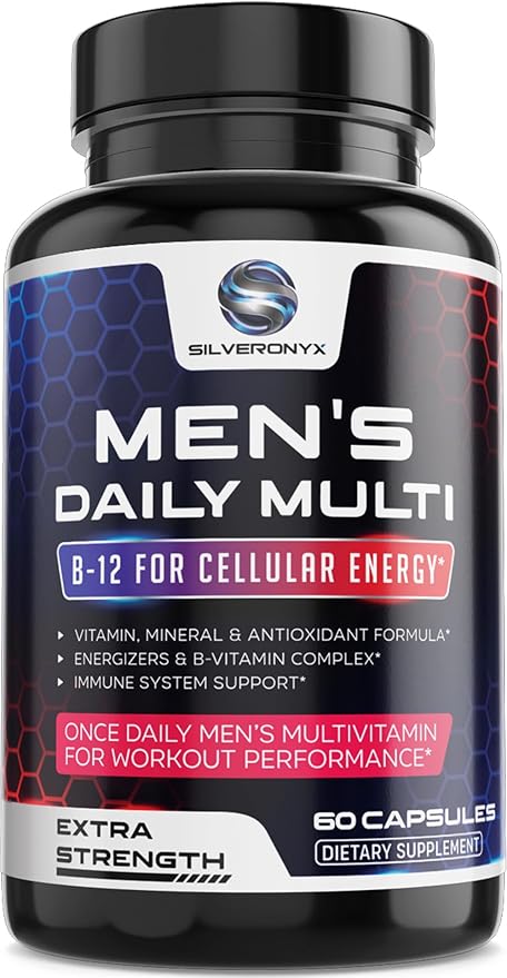 Multivitamin for Men - Vitamin A, C, D, E, Zinc, Calcium, Multivitamins for Immune Health Support, Vitamin B12, Men’s Daily Multivitamin Supplement Capsules, Non-GMO Mens Multi Vitamins - 60 Capsules