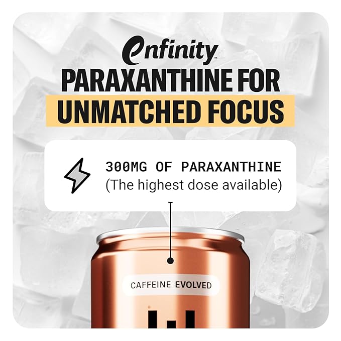 Drink Update Energy Drink with Paraxanthine - Jitter Free, Crash Free, No Overstimulation, No Withdrawal - Caffeine and Sugar Free (Peach, 12 Pack)