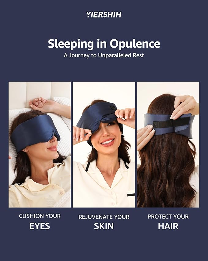 Silk Cordless Heated Eye Mask, Compress Heating Pad for Dry Eye Stye Eye Strain, Soothing and Relaxing Warm Compress for Sleep and Tension Relief